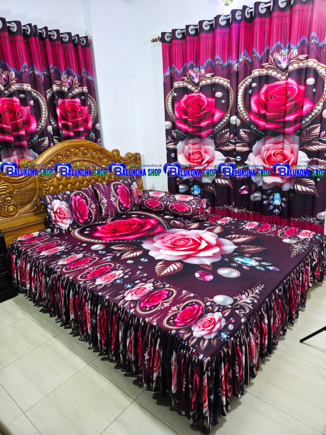 3D ওয়াটারপ্রুফ প্রিমিয়াম কুচি চাদর (BK=22)