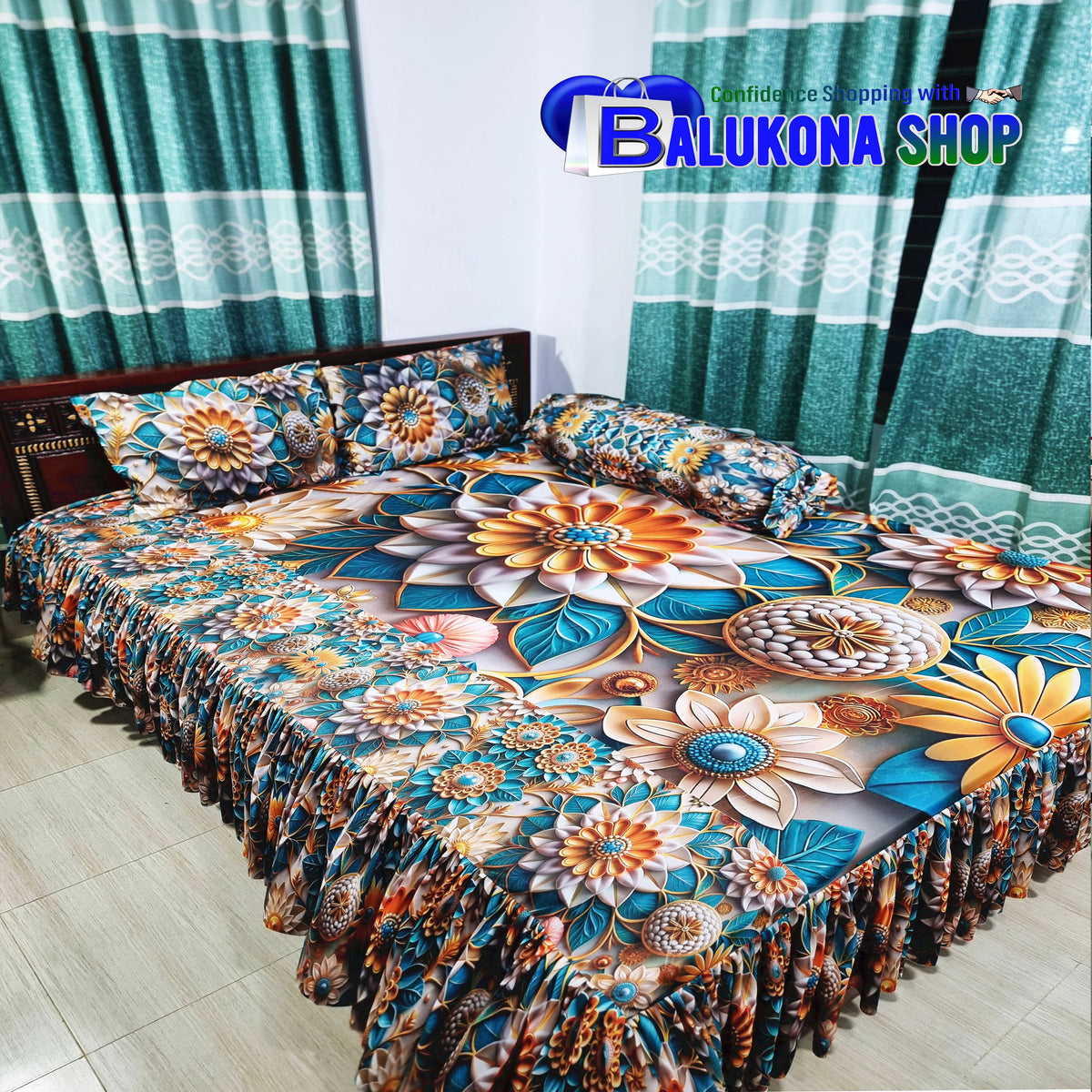 3D ওয়াটারপ্রুফ প্রিমিয়াম কুচি চাদর (BK=8)