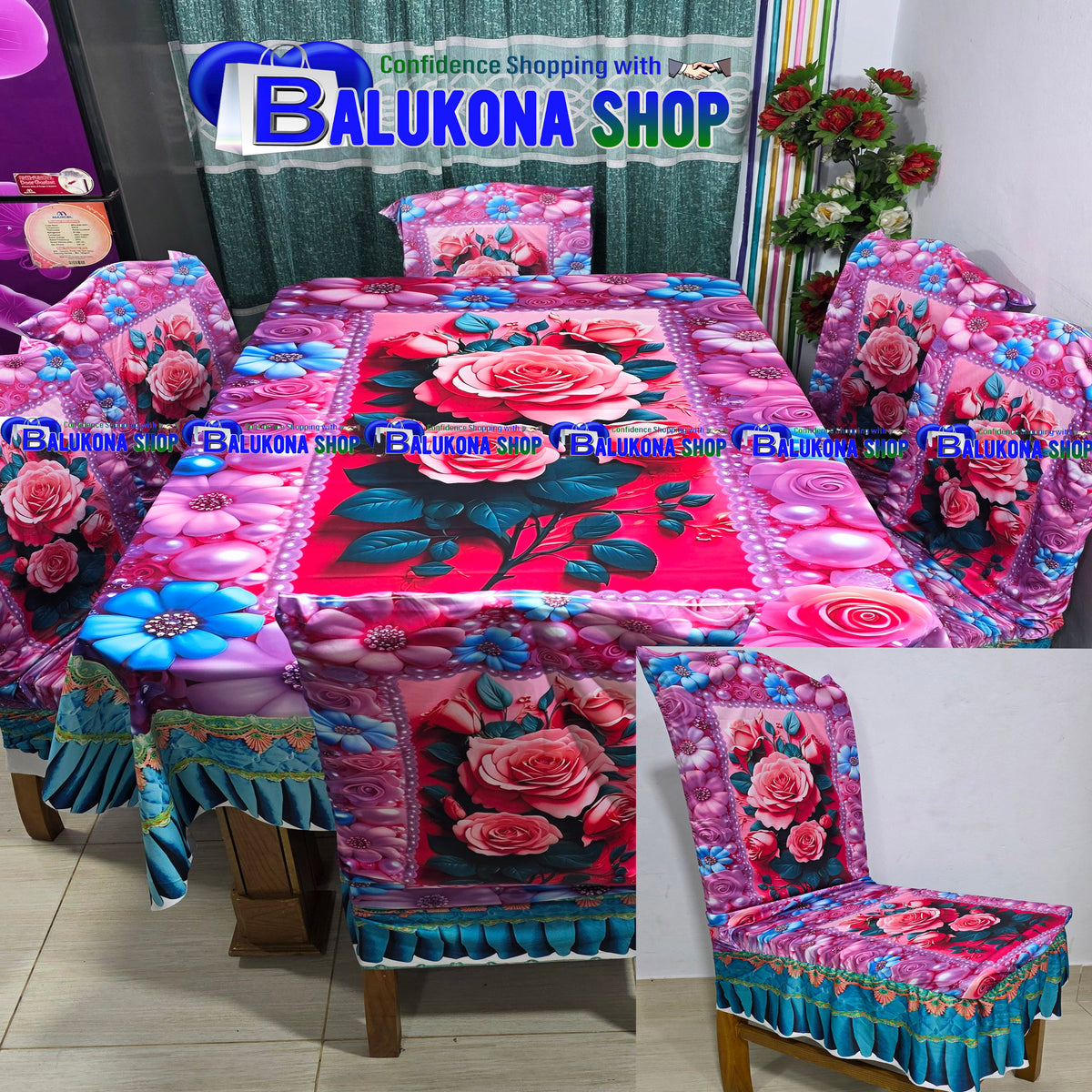 3D ওয়াটারপ্রুফ  প্রিমিয়াম কুচি ডাইনিং সেট (DK=8)