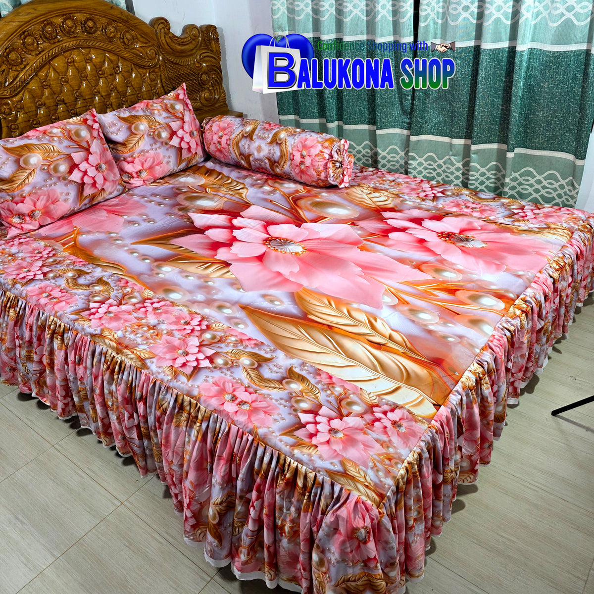 3D ওয়াটারপ্রুফ প্রিমিয়াম কুচি চাদর (BK=5)