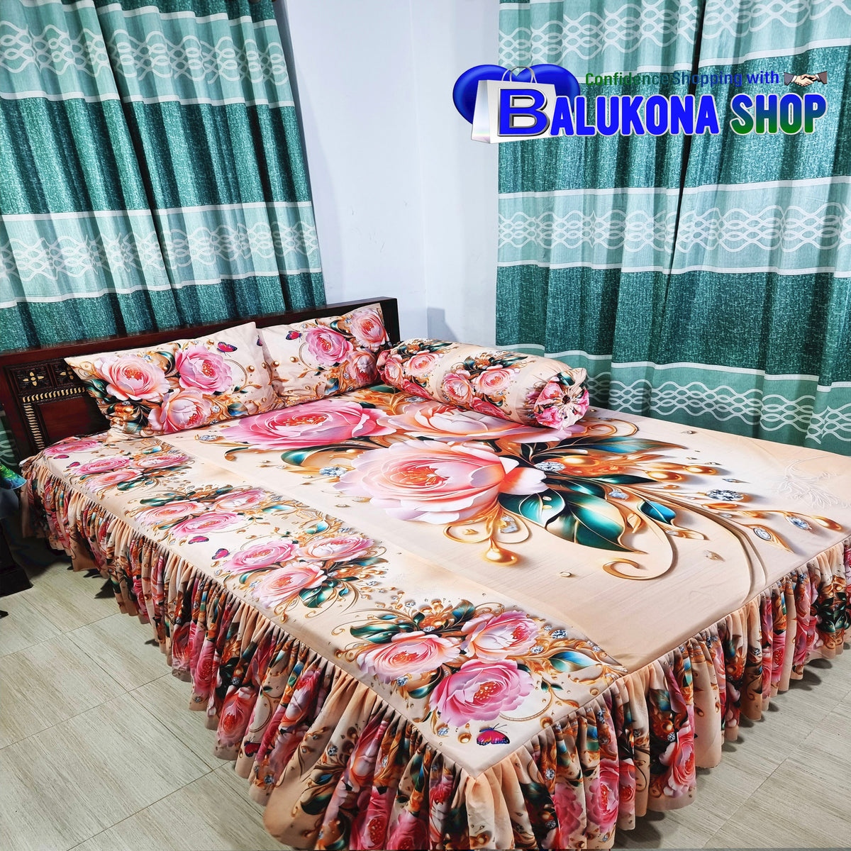 3D ওয়াটারপ্রুফ প্রিমিয়াম কুচি চাদর (BK=6)