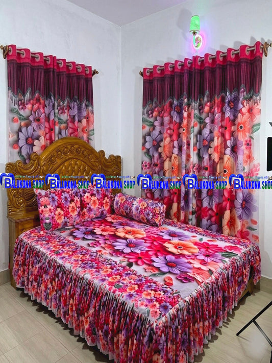 3D ওয়াটারপ্রুফ প্রিমিয়াম কুচি চাদর (BK=4)
